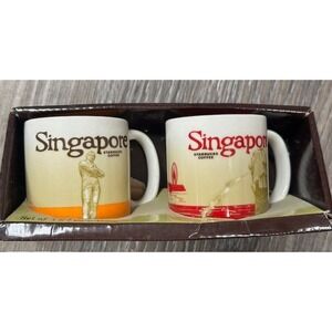Starbucks Singapore Global Icon Series Demitasse Espresso Mug Set of 2 3oz 89ml